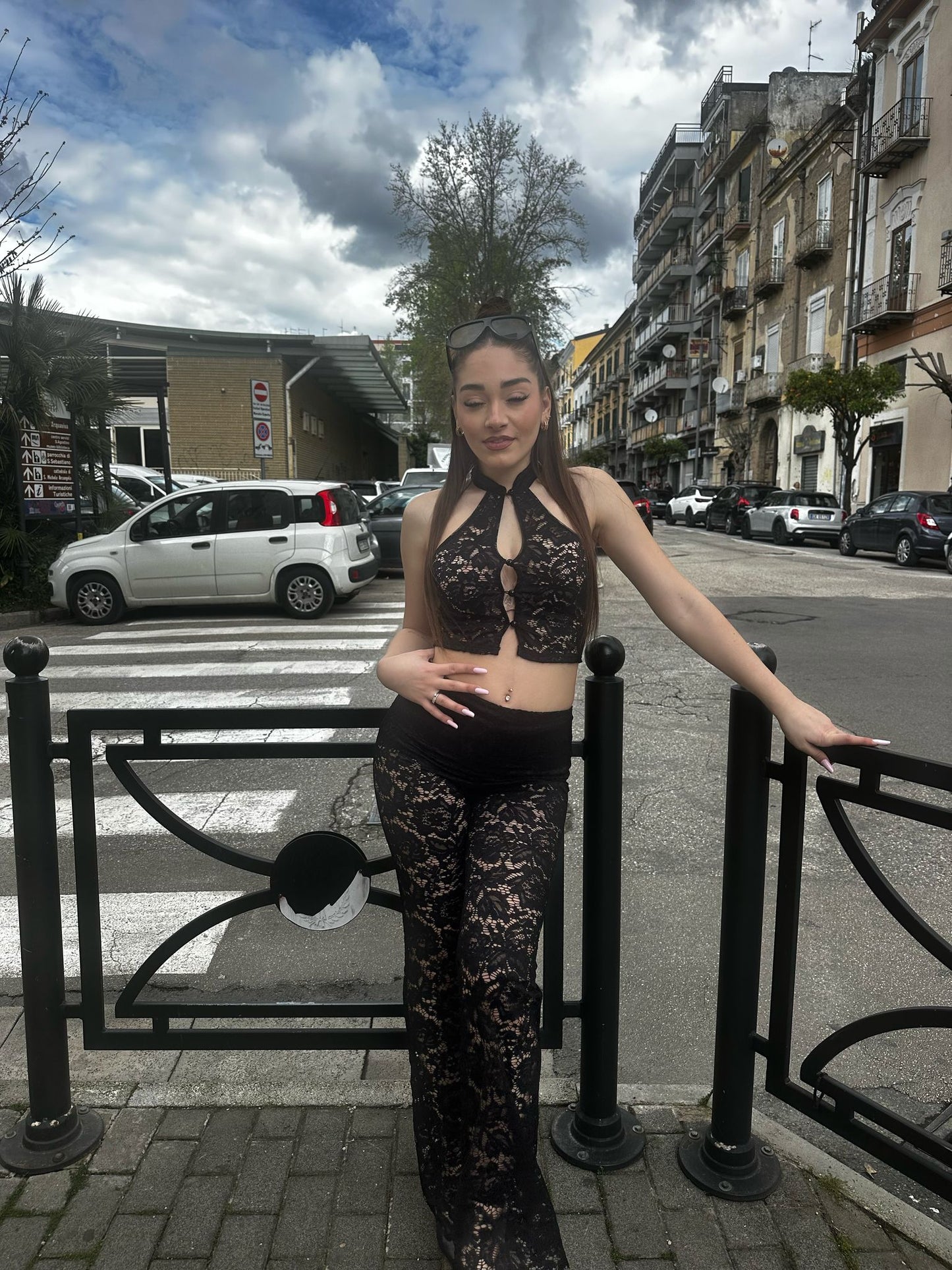 Coordinato pizzo nero