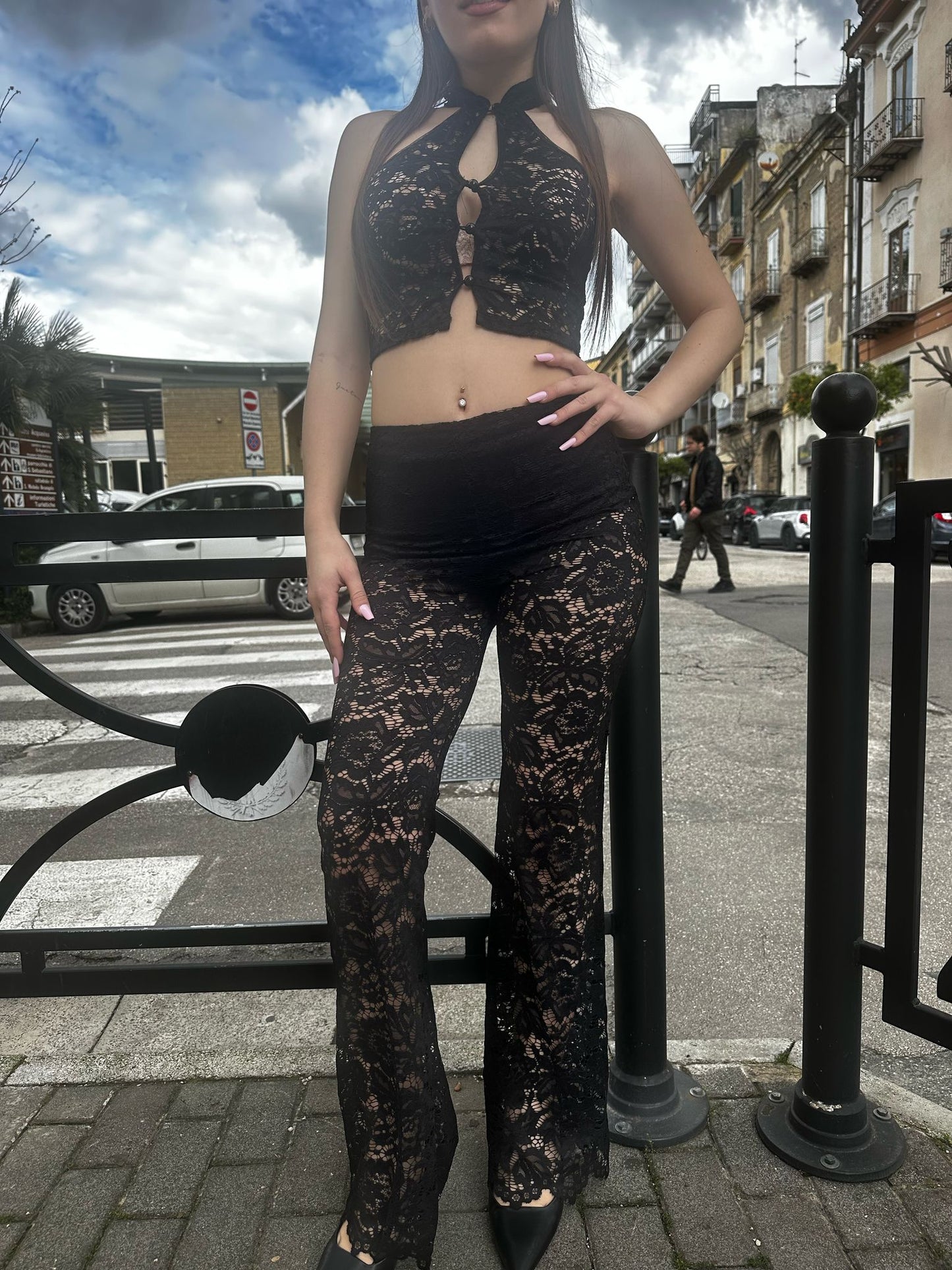 Coordinato pizzo nero
