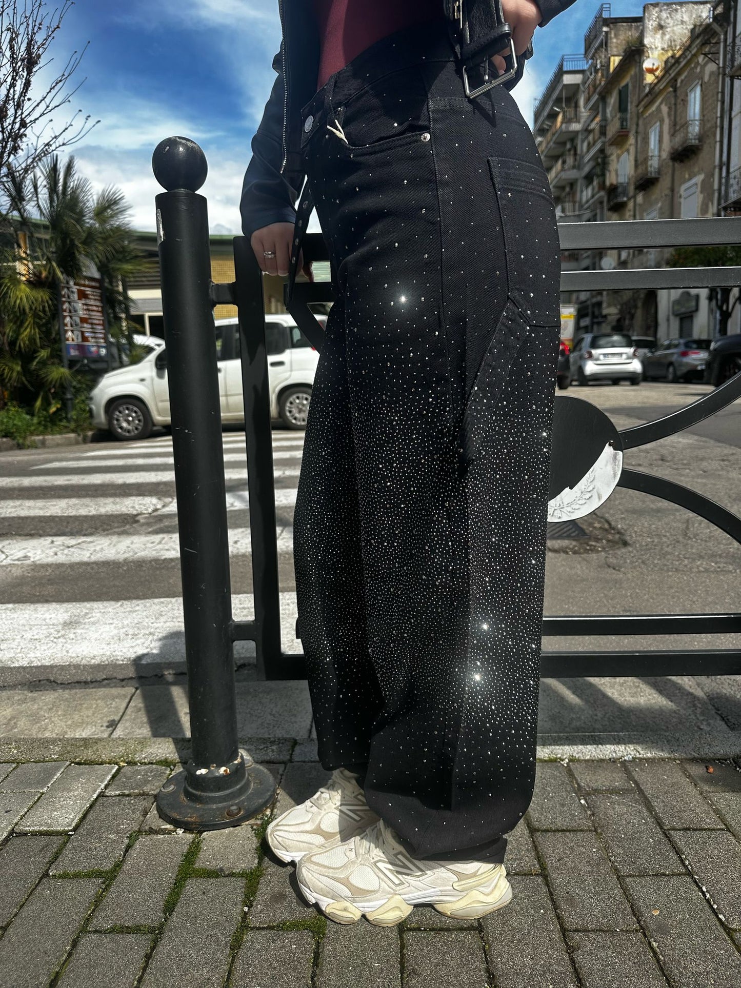 Jeans carpenter nero shine