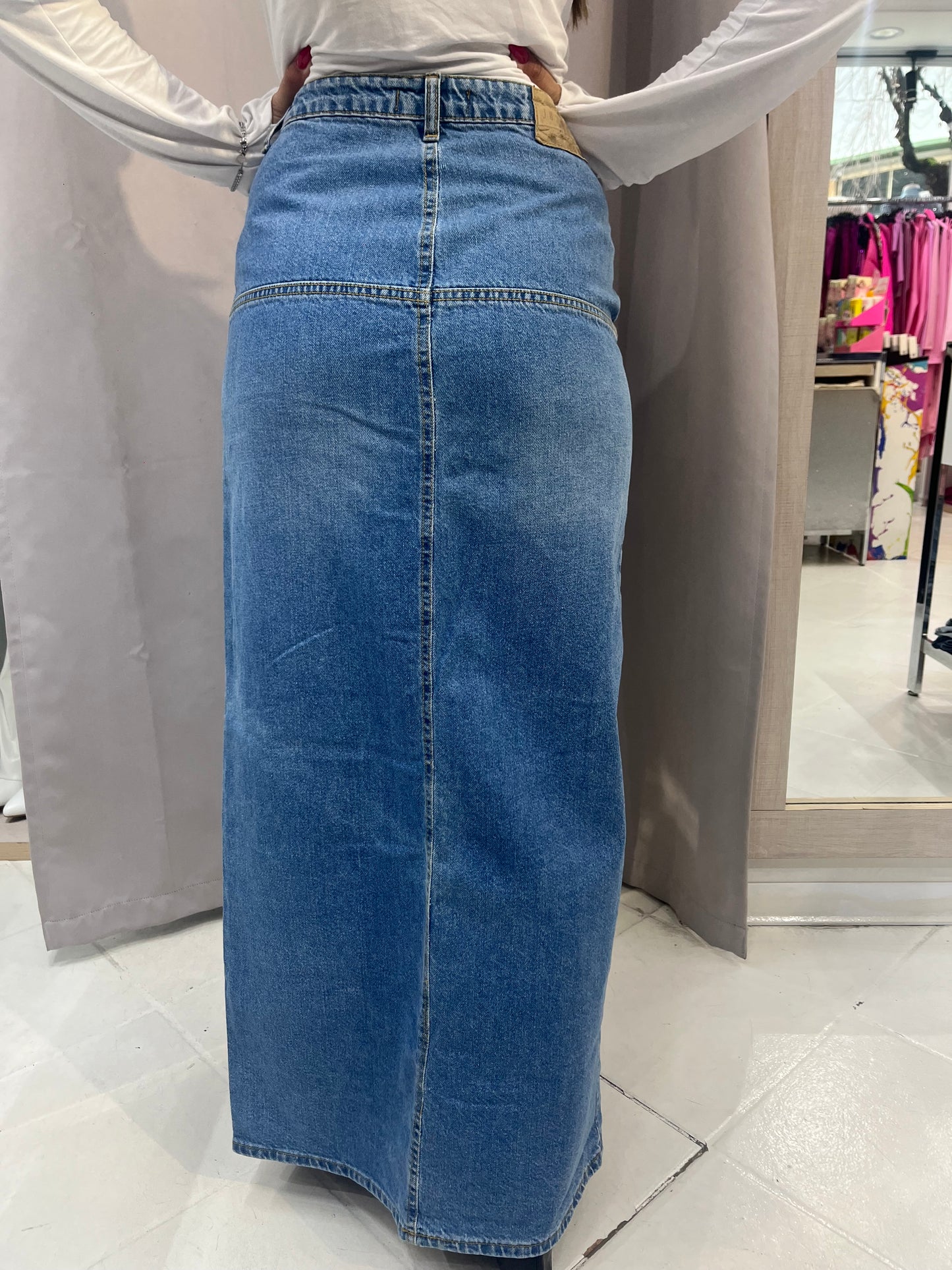 Gonna denim lunga