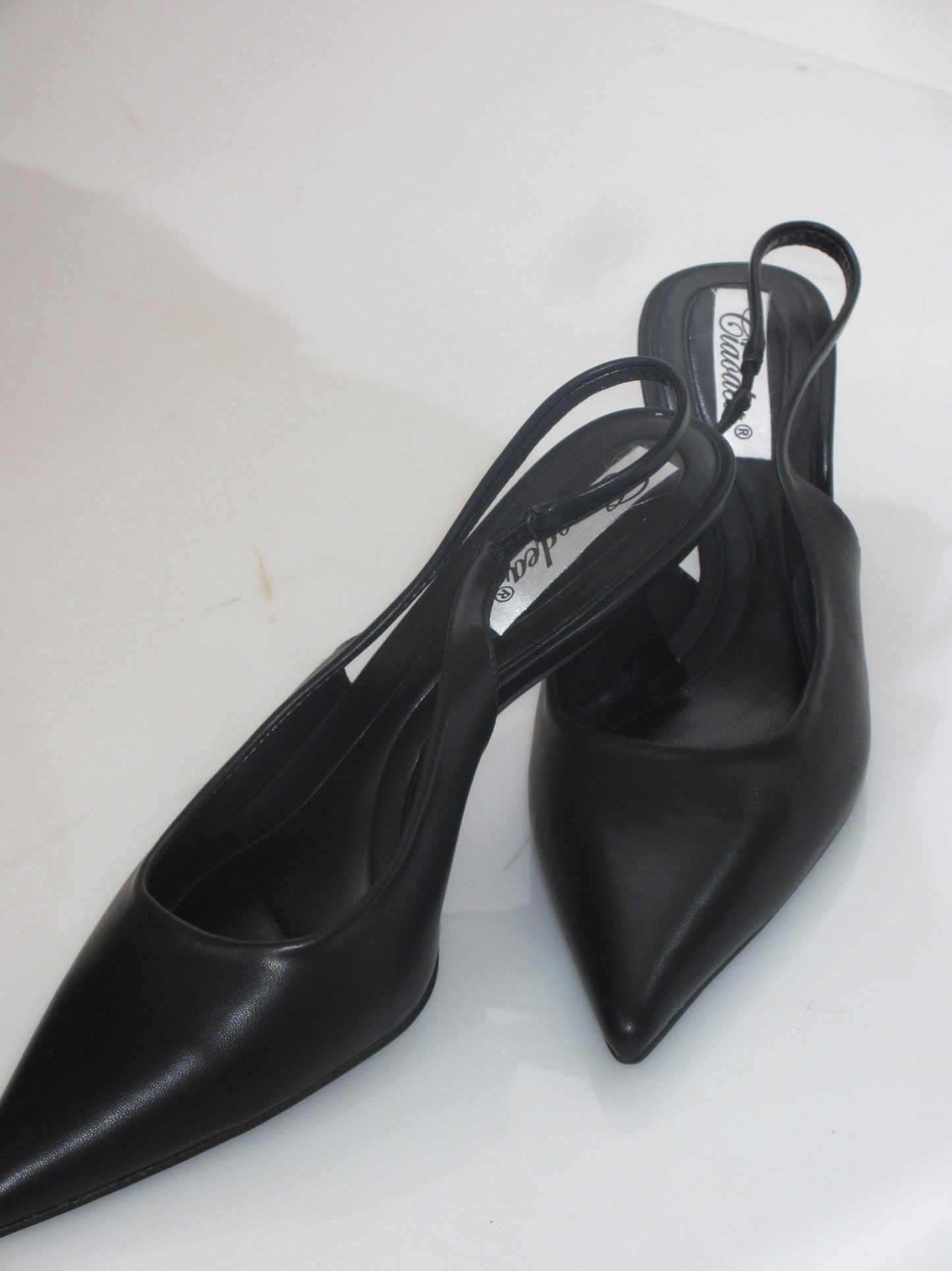 Décolleté slingback nero 5cm