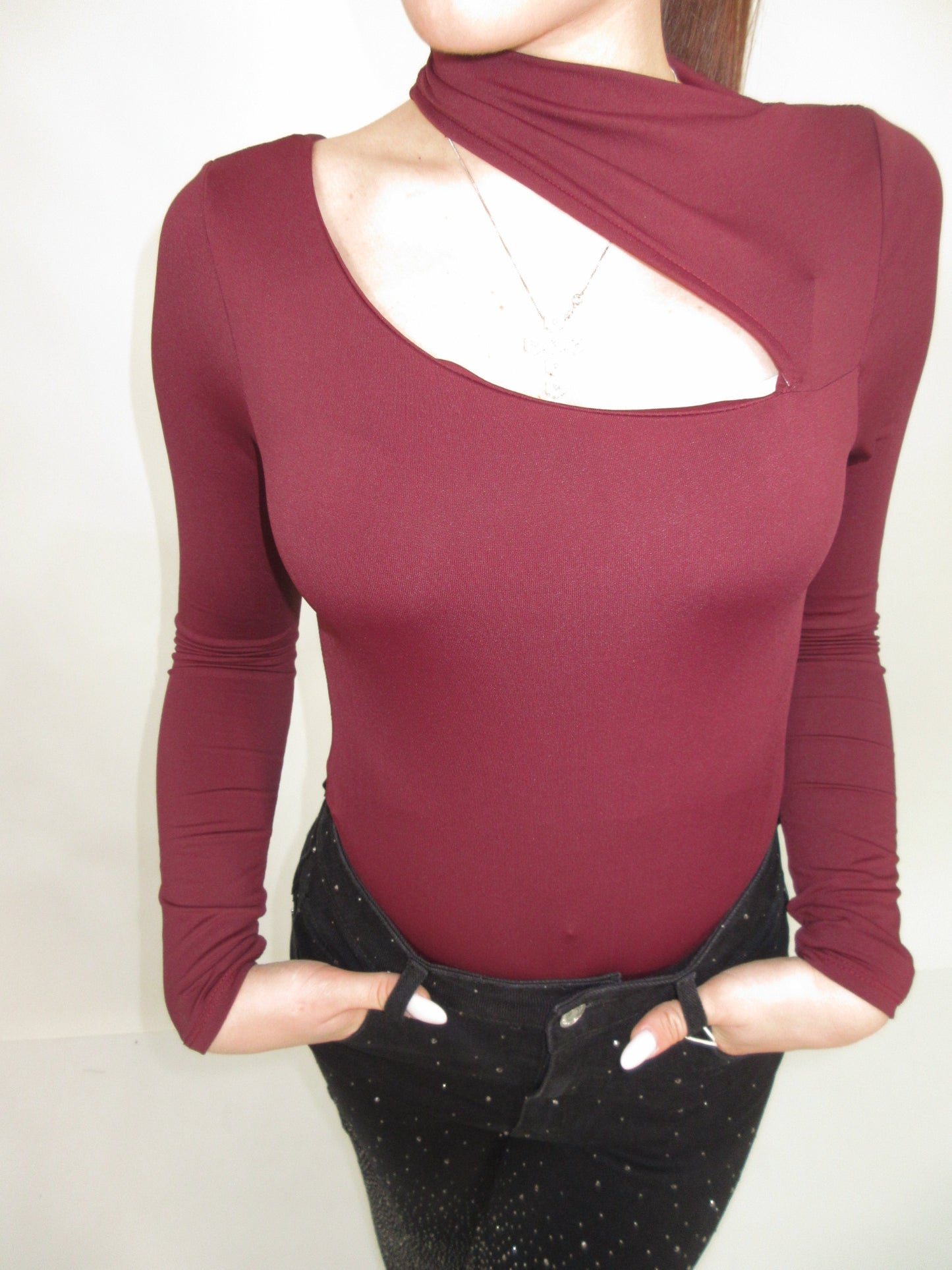Body Angy spalla bordeaux