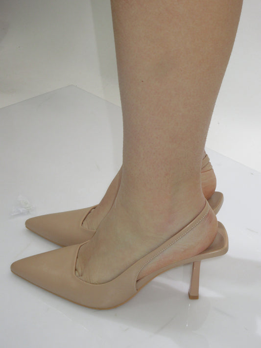 Décolleté slingback nude 7 cm