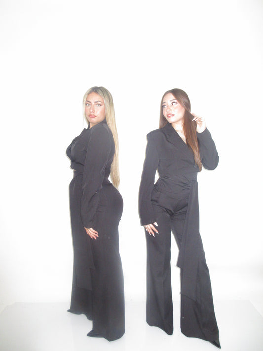 Giacca crop Morgana nera