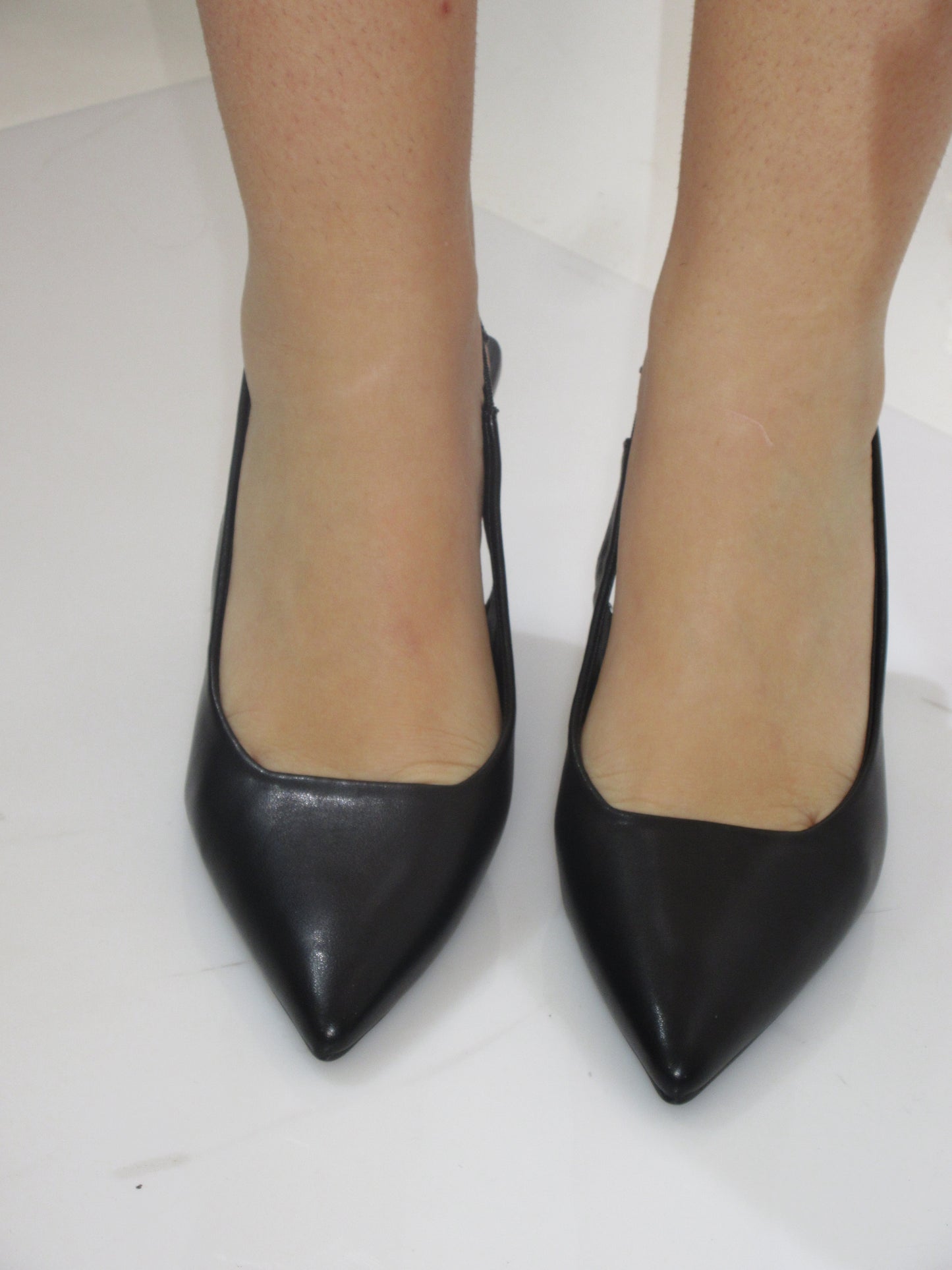 Décolleté slingback nero 7cm