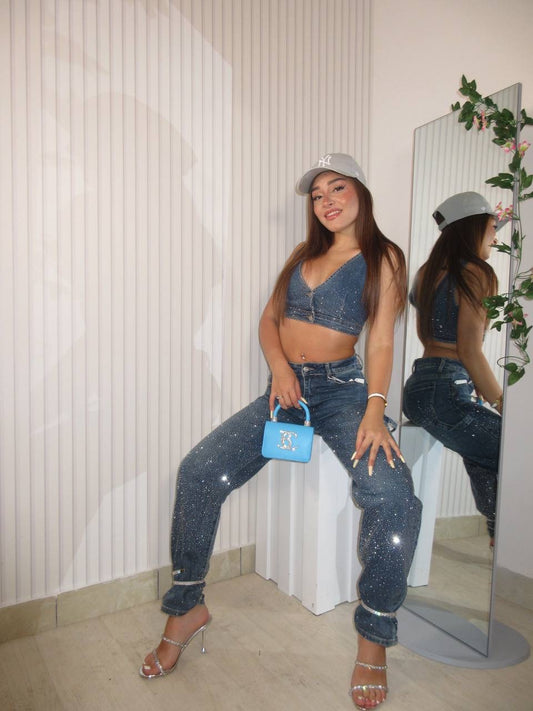 Jeans denim shine