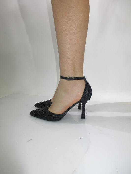 Décolleté Swarovski nero