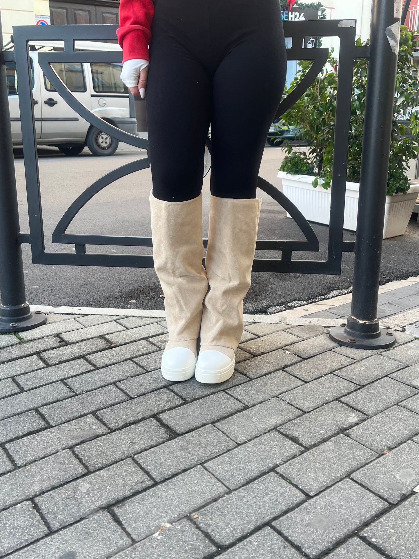 Stivale margi beige