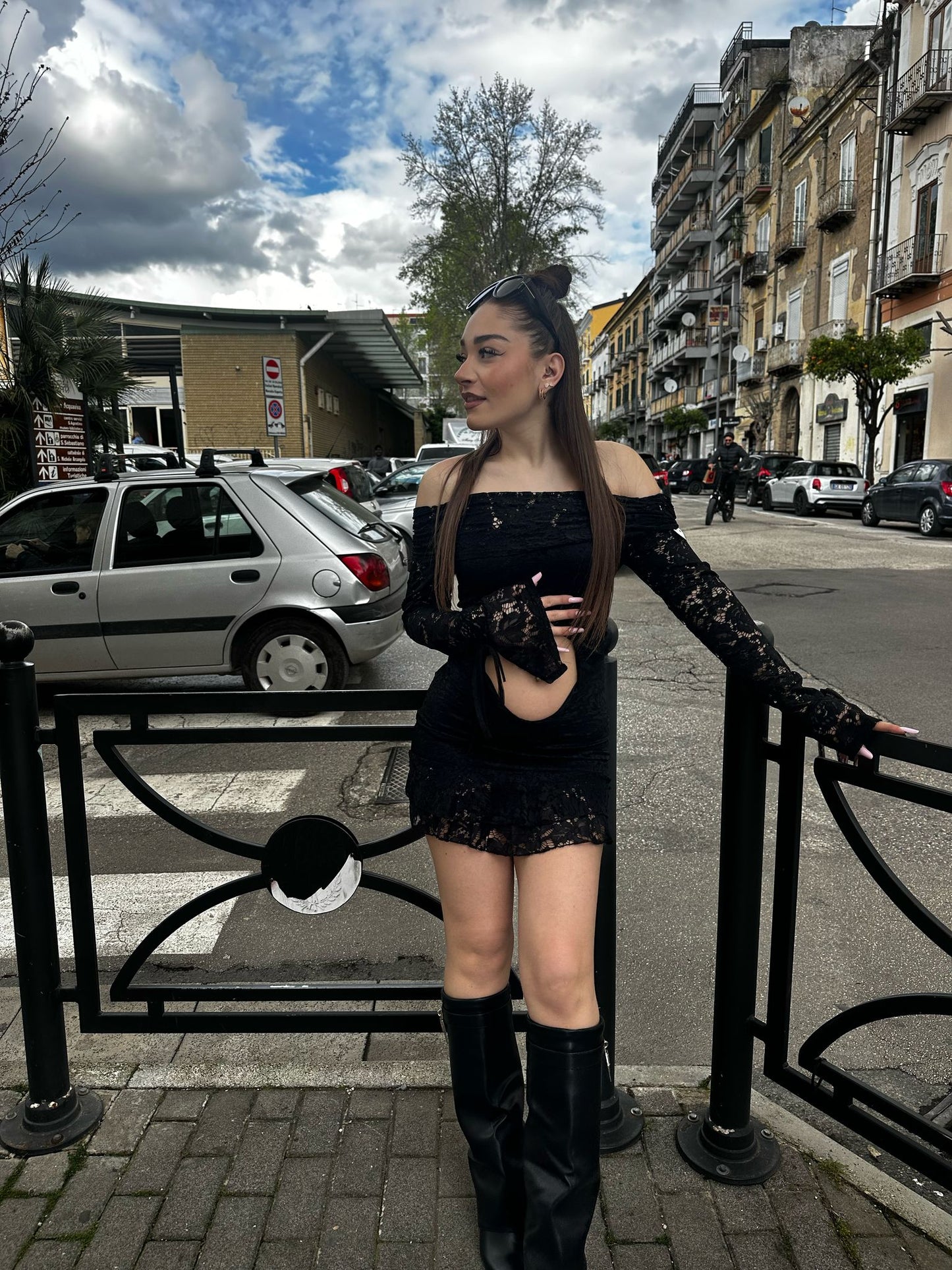 Abito pizzo Dalila nero