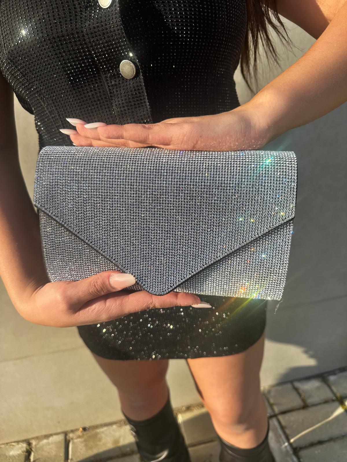 Pochette argento punta