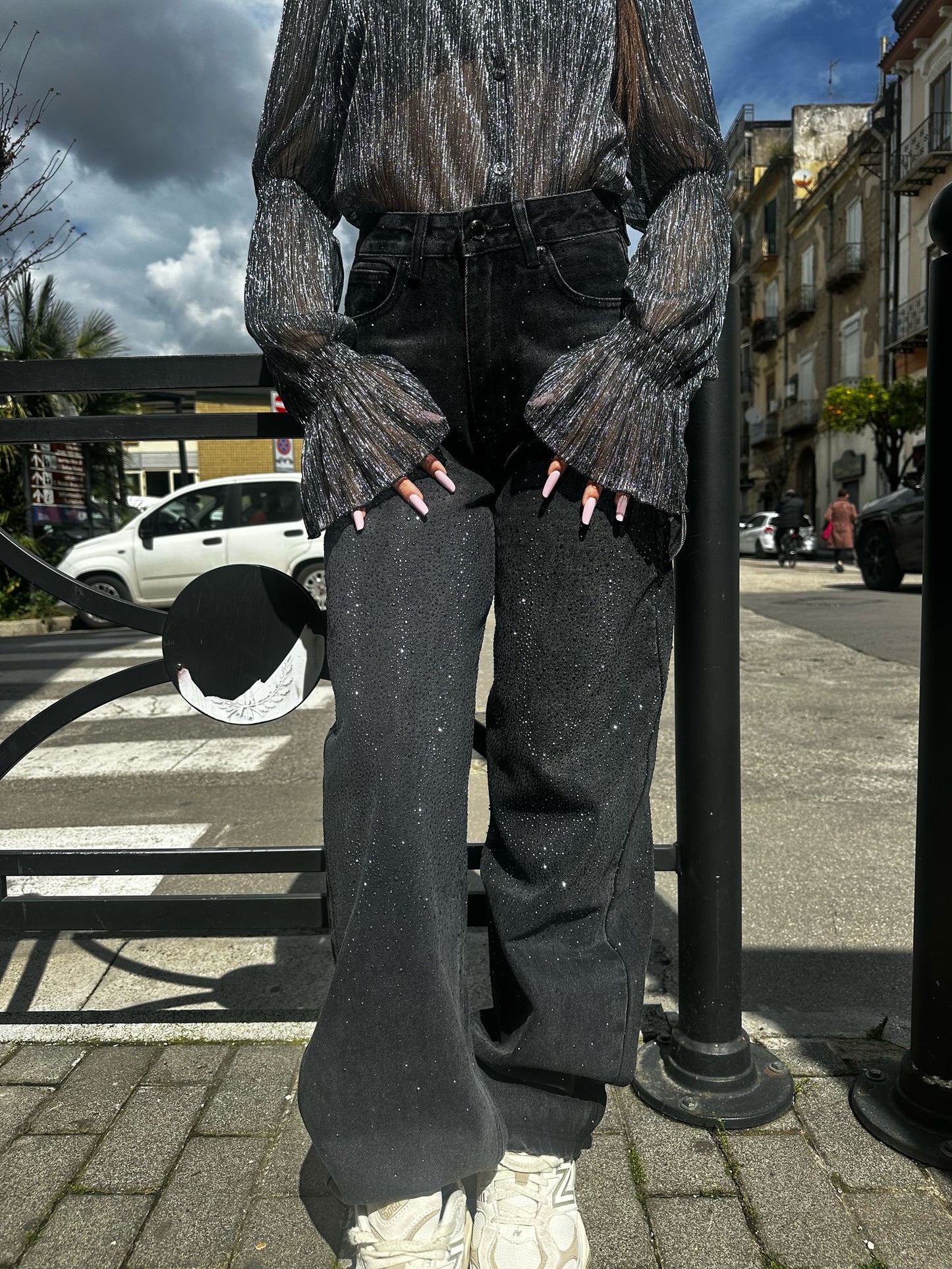 Jeans baggy carpenter grigio scuro
