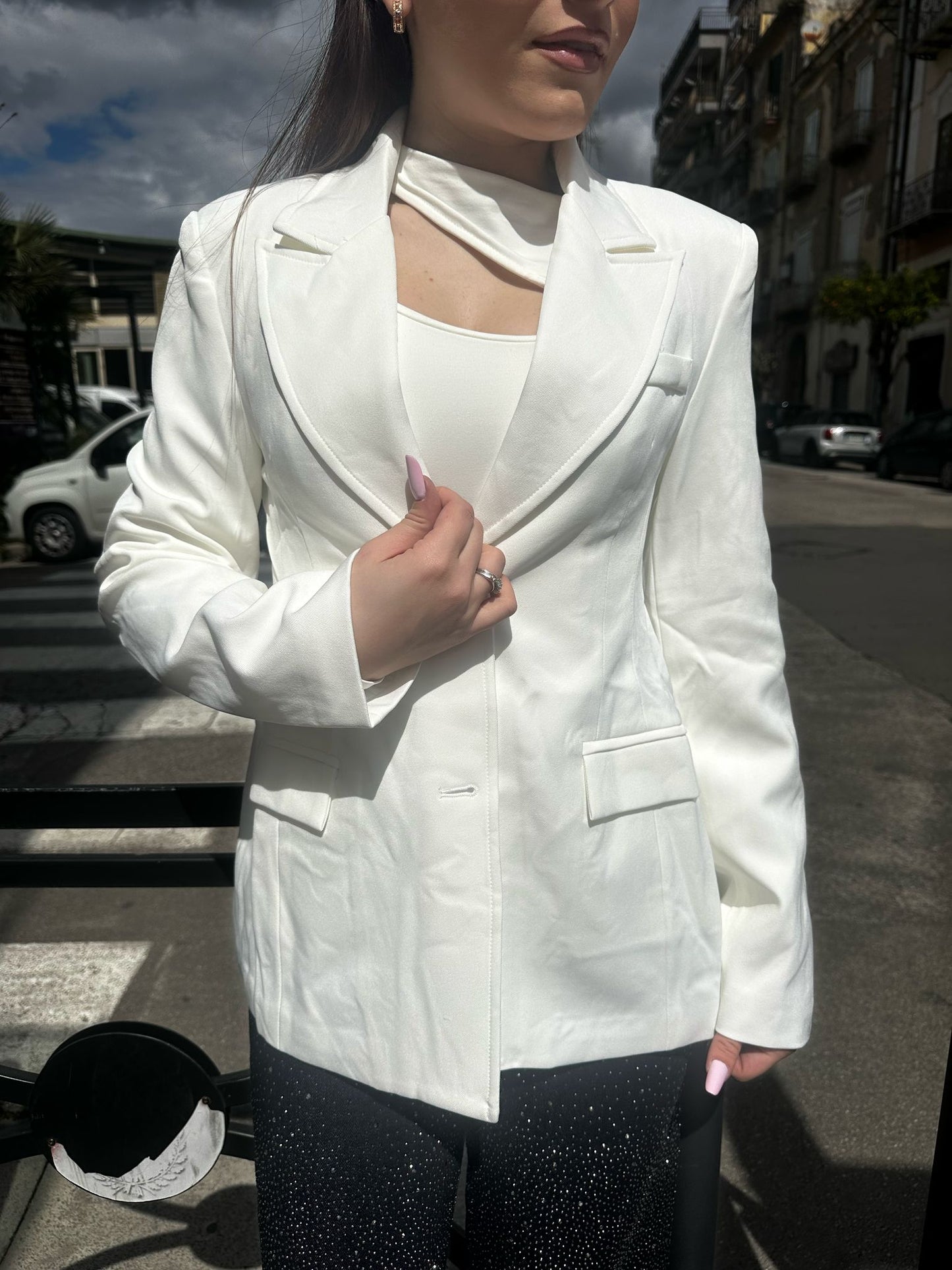 Giacca mochy bianca