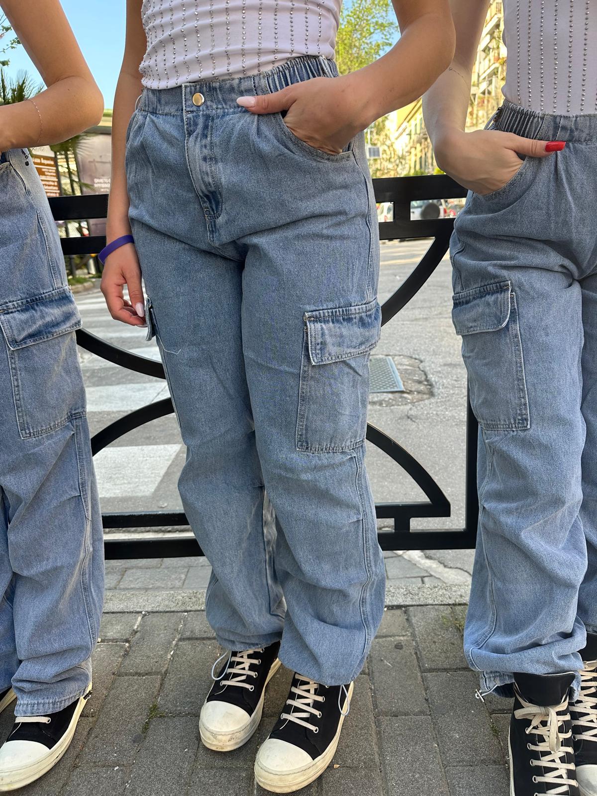 Cargo parachute jeans