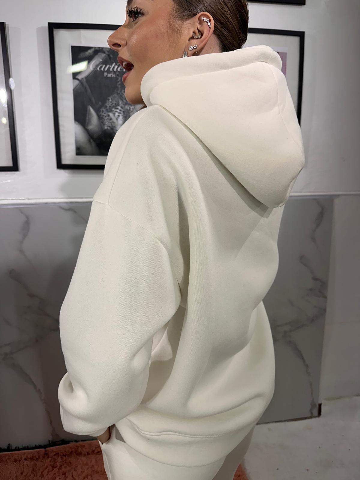 Felpa basic bianca