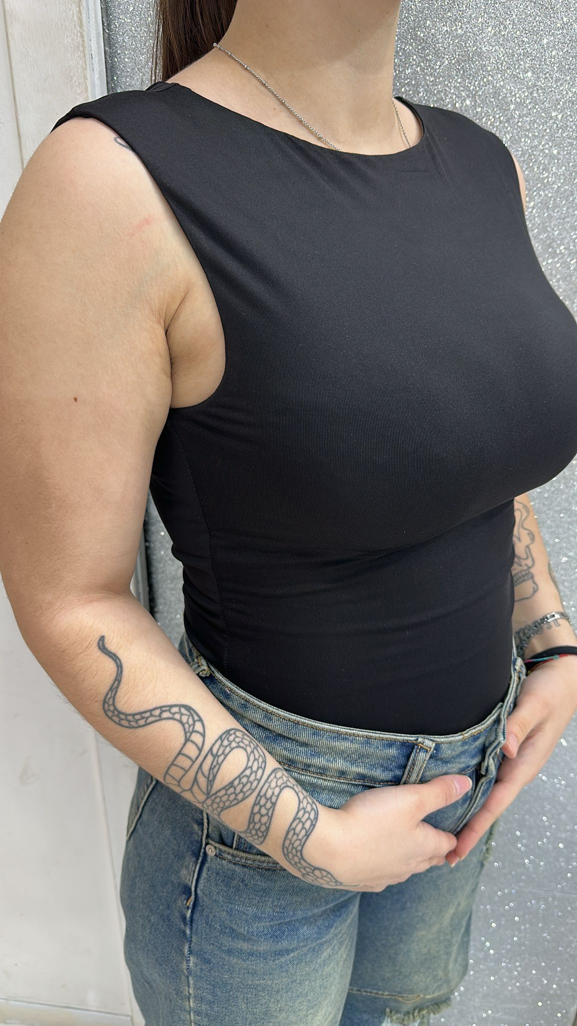 Body girocollo nero