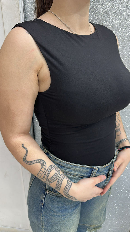 Body girocollo nero