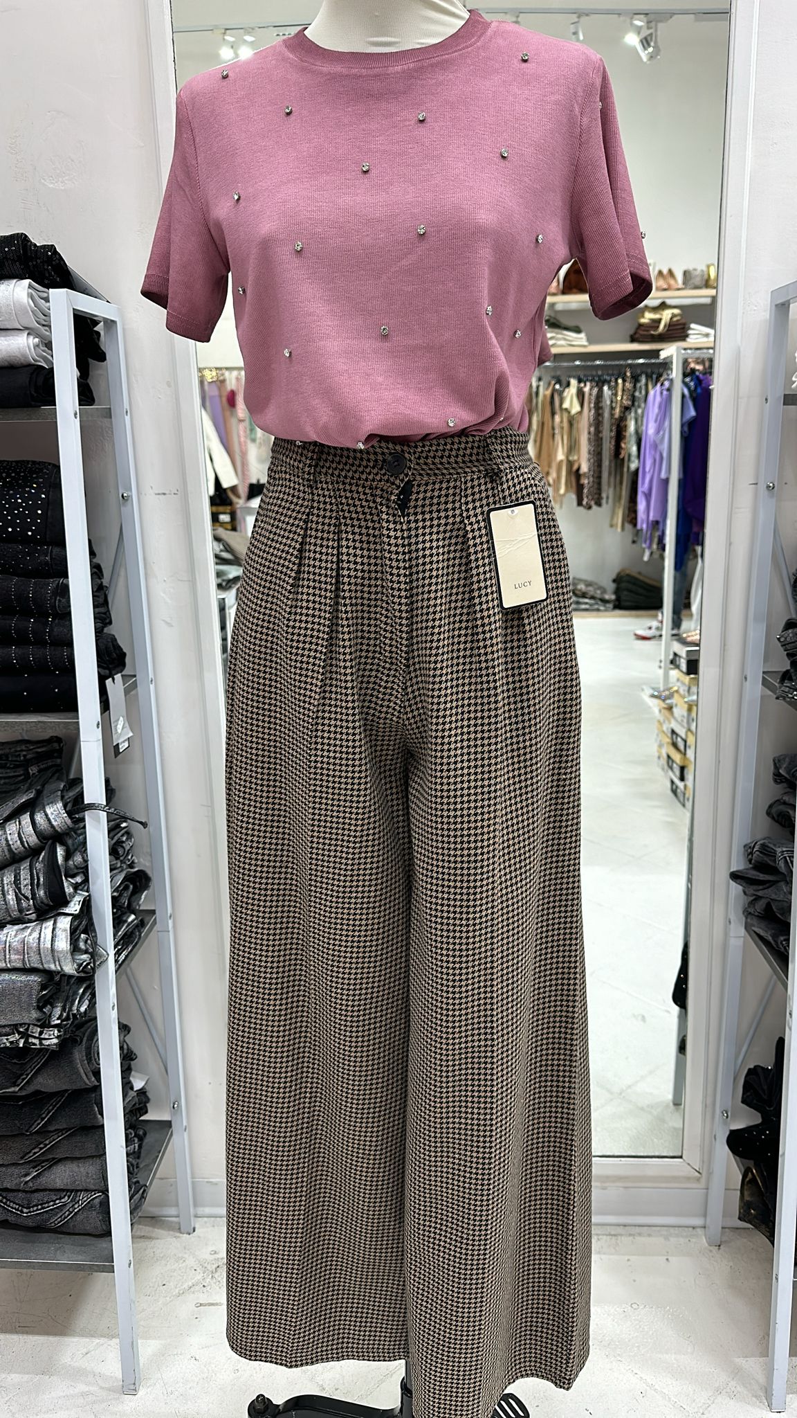 Pantalone quadretti M