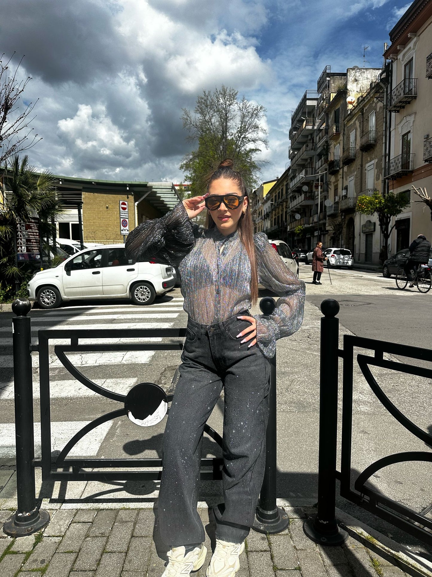 Jeans baggy carpenter grigio scuro
