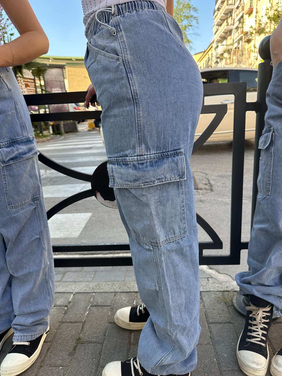 Cargo parachute jeans