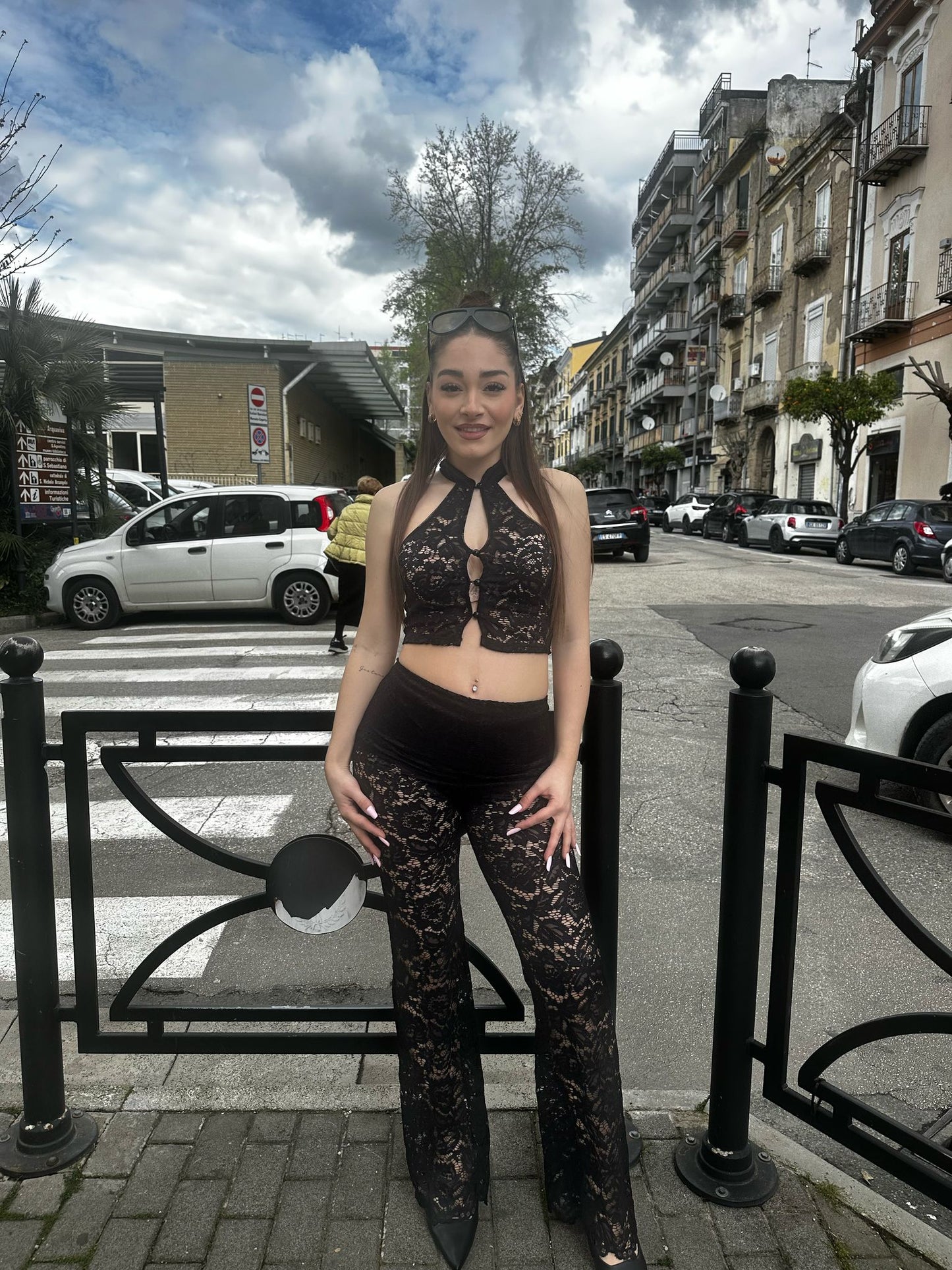 Coordinato pizzo nero